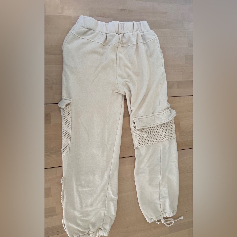 Vintage Havana Off-White Joggers with Mesh Details Size Small